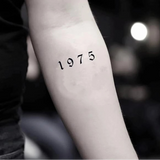 Letters and Numbers Temporary Tattoo