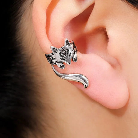 Fox Ear Cuffs Non-piercing Clip Earrings