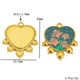Three Enamel Little Bear Love Charms Stainless Steel Pendants for DIY Bracelets Jewellery Earrings Making