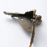 4Pcs Antique Wood Box Feet Leg Corner Protector Jewelry Gift Box Decorative Feet Metal Corner Bracket For Furniture Hardware