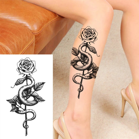 Large Peony Temporary Tattoos