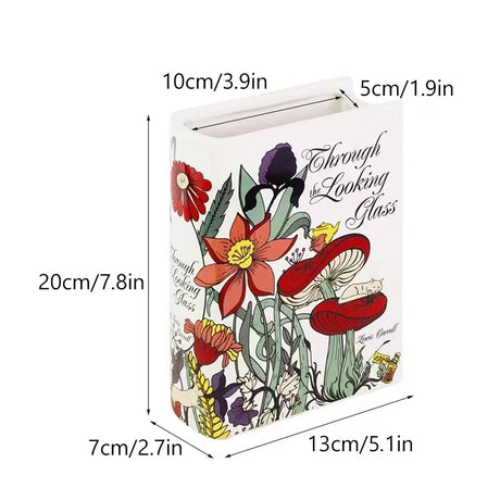 Ceramic Book Vase Bookshelf Decor for Book Lovers