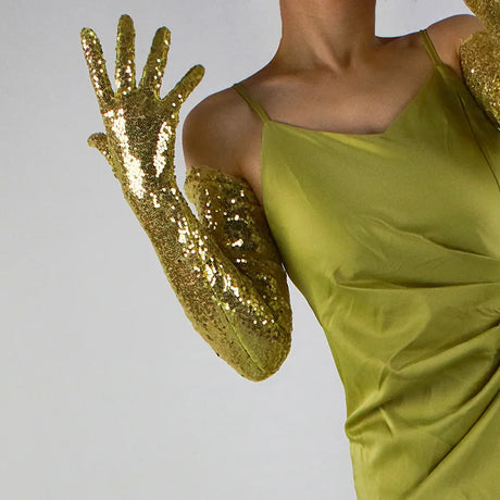 Glitter Gloves 70cm Long Gloves 26 Colours