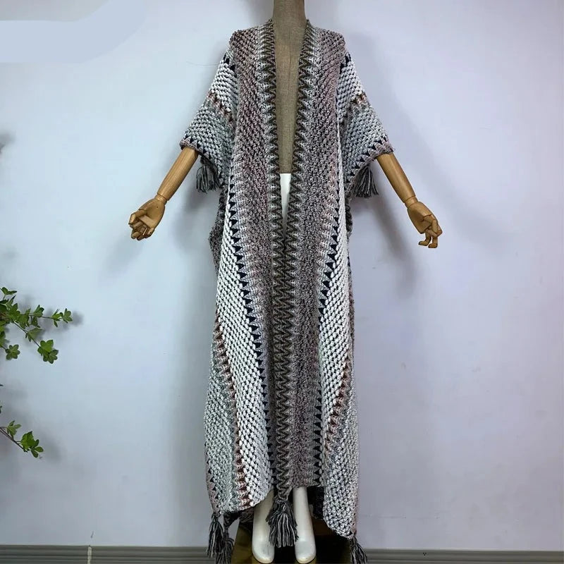 Huggelicious Tassel Knitted Long Cardigans 30 Colours