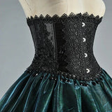 Palace Principessa Beaded Trim Steel Bone Black Lace Underbust Corset