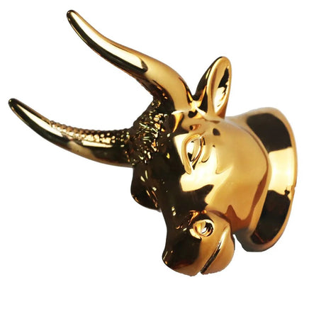 Gilded Guitar Hook Ox Head Hanging Storage Ukulele Stringed Musical Instrument Display Hook