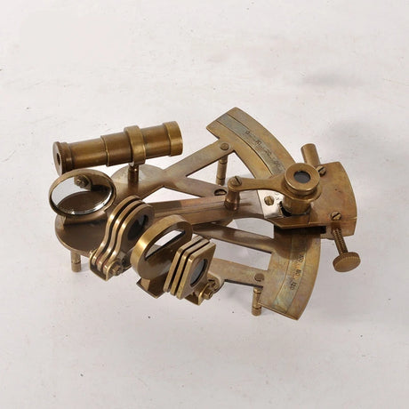 Replica Antique Sextant Brass Ornaments Nautical Desktop Decoration