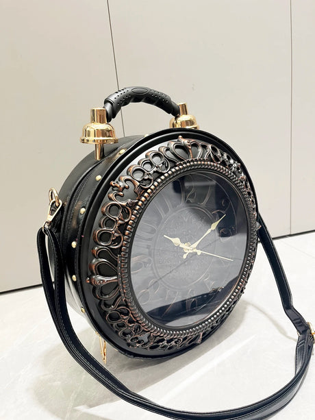 Steampunk Station Clock Handbags Shoulder Bags