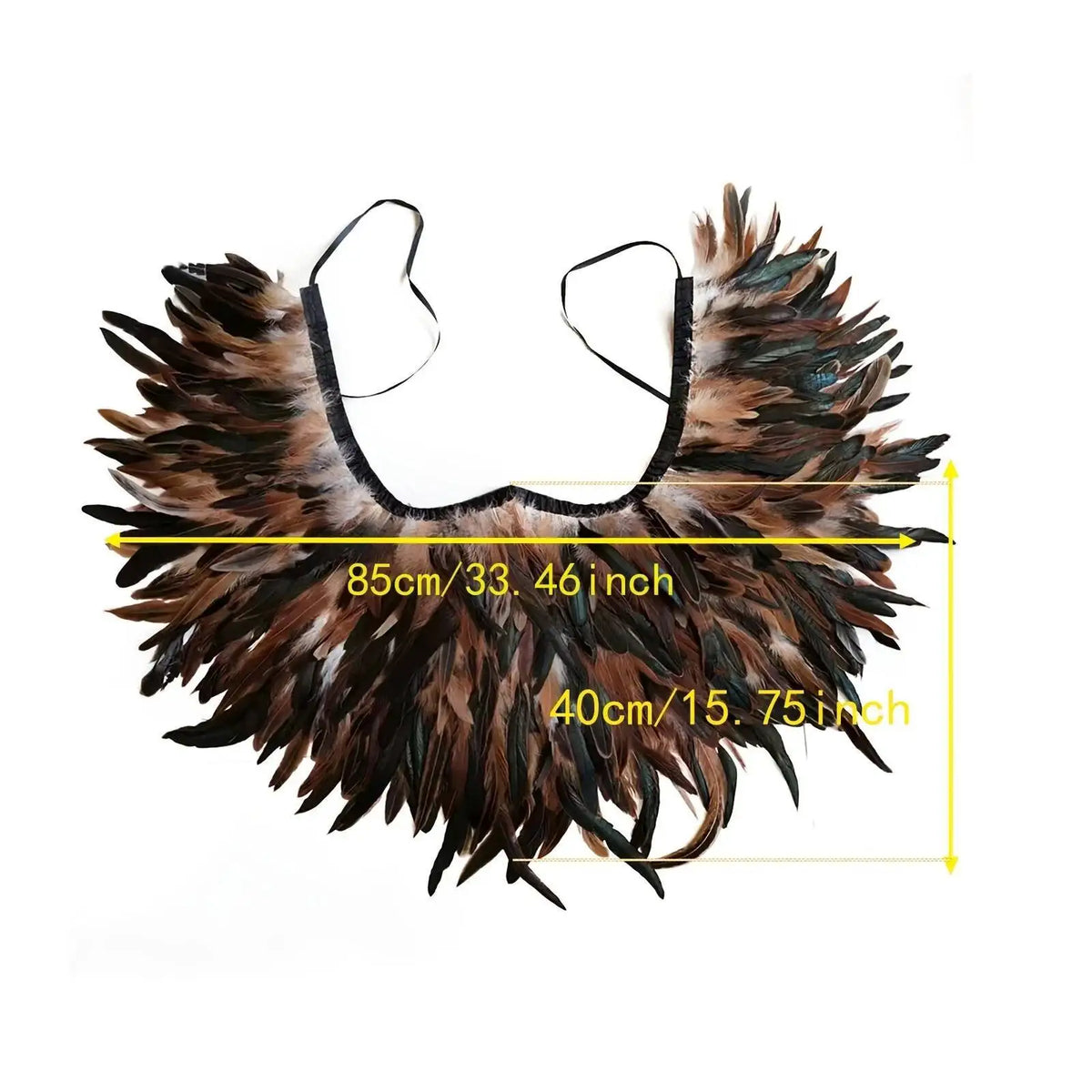 Rainbow Carnival Feather Cape Collar Shrug Mardi Gras Festival Wear