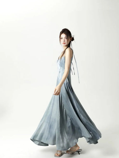 Elowyn's Storm Sea Blue Dress