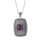 Tiarn's Token S925 Sterling Silver Pendants Tangent Plane Amethyst