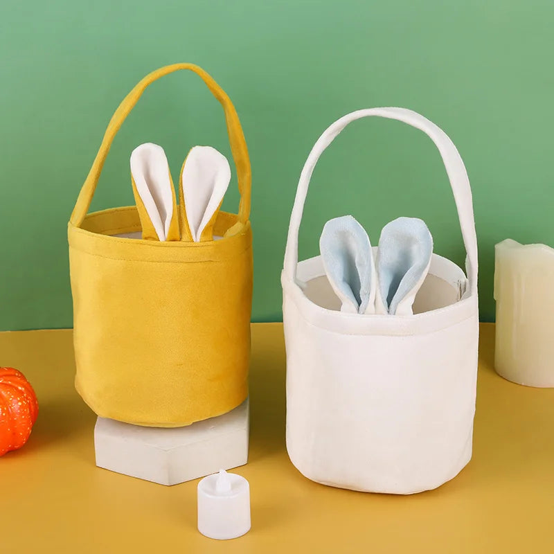 Velvety Easter Egg Hunt Rabbit Bags