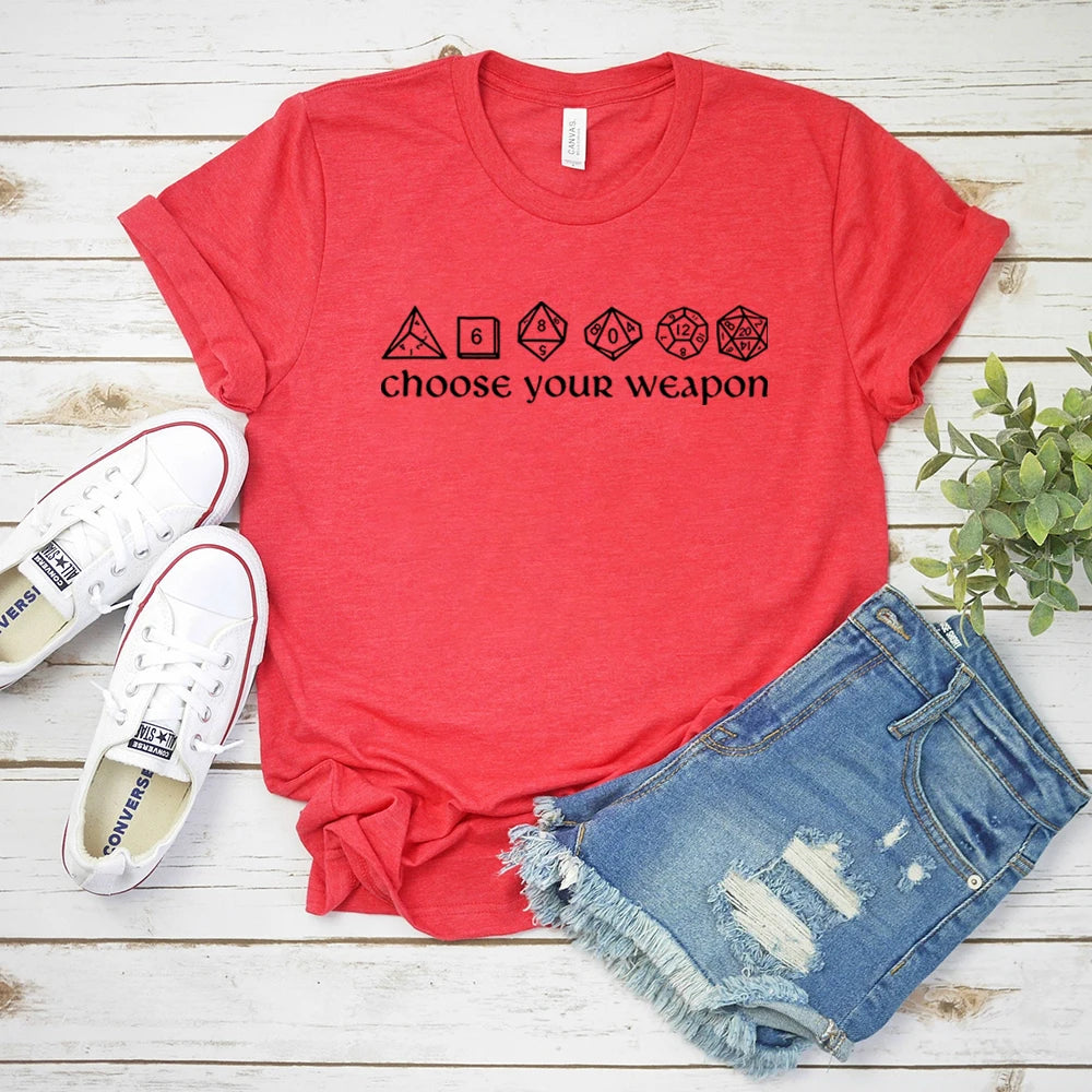 Choose Your Weapon DnD Gamer T-shirt