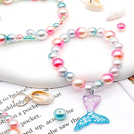 1890pcs Acrylic Mermaid Beads Kit for Jewellery Making DIY Bracelets