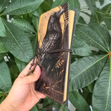 Dark Academia Crow Raven Journal A6 PU Leather Notebook Scrapbook