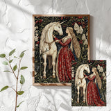 Maiden and Unicorn 40X50CM Stamped Cross Stitch DIY Kit 11CT/14CT