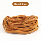 Flat Genuine Leather Cord Rope 3/5mm