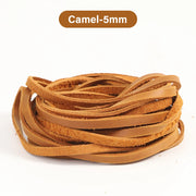 Flat Genuine Leather Cord Rope 3/5mm