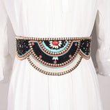 Handmade Bohemian Shell and Beads Wide Belts