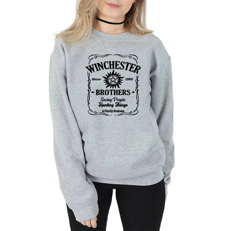 Supernatural Sweatshirt Sam and Dean Winchester Fan Sweater Pullover Jumper