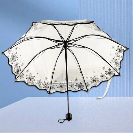 Forest Silhouette Transparent Umbrella PVC Umbrella