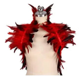 Feather Shoulder Epaulettes Festival Rave Wear