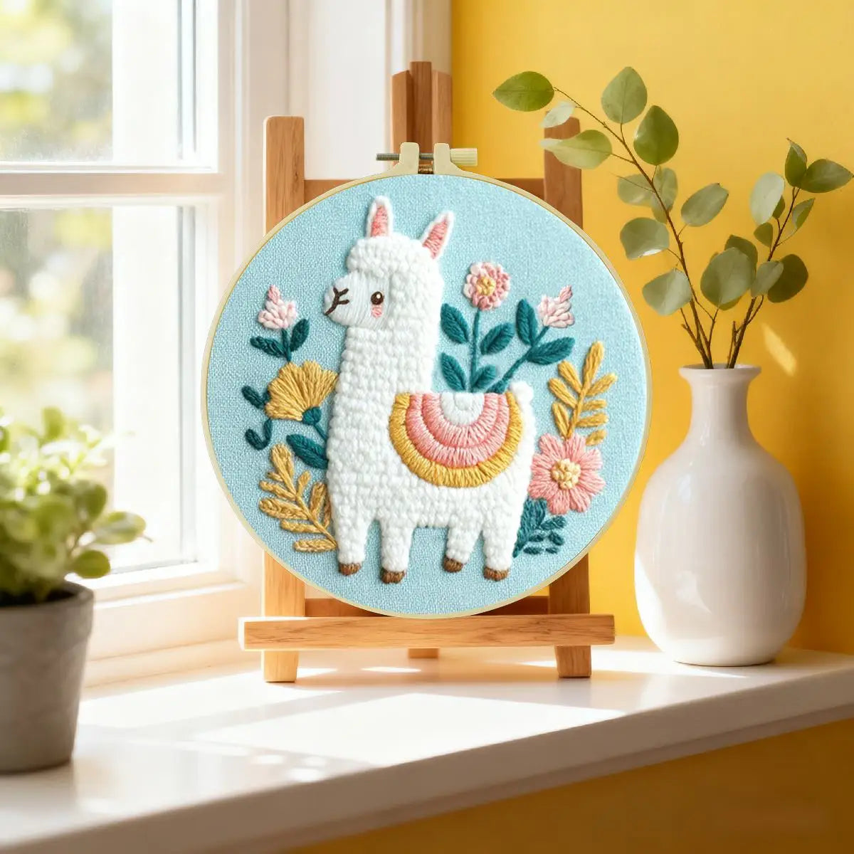 Llama Alpaca 20X20CM/15X15CM DIY Embroidery Kit for Beginners