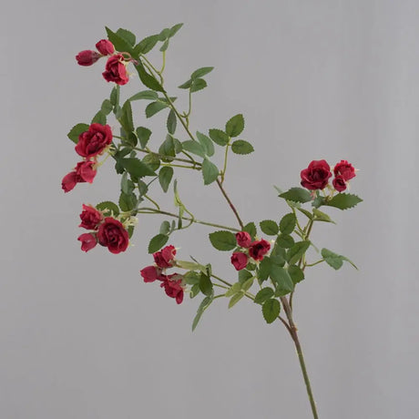 Mini Rose Artificial Long Branch Faux Flower Silk Roses