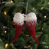 Christmas Snow Kissed Hanging Ornaments Ballet Girl Elk Swan