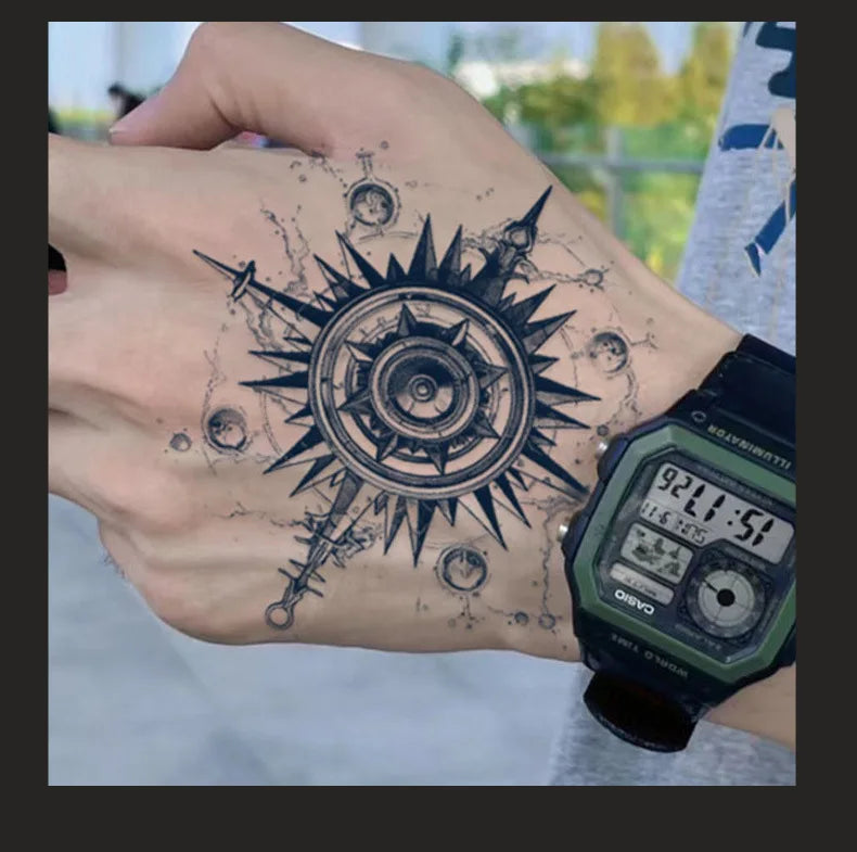 Compass Temporary Tattoos