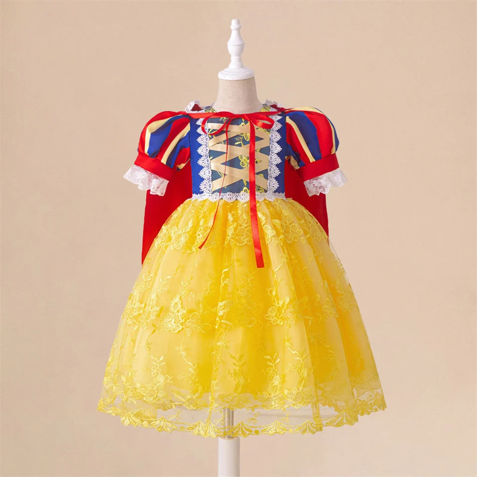 Toddler Princess Alice Belle Jasmine Mermaid Dress Baby Halloween Cosplay Costume