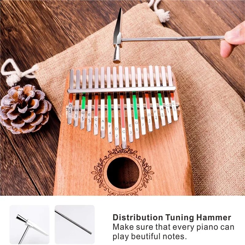 Kalimba Thumb Piano 17 Keys Mahogany Wood Musical Instrument