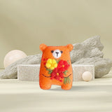 Bouquet Bear Doll Miniature Pocket Hug 5.5*4cm Felt Little Plushie Toy