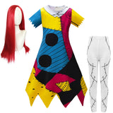Children's Halloween Cosplay Nightmare Before Christmas Costumes Kids Girls Sally Dress Boys Skeleton Jack Clothing Set