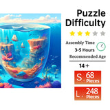 The Underwater World Cup Unique Shape Wooden Jigsaw Puzzles