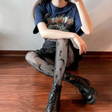 Moon & Star Fishnet Tights Mesh Pantyhose, Stockings, Hosiery