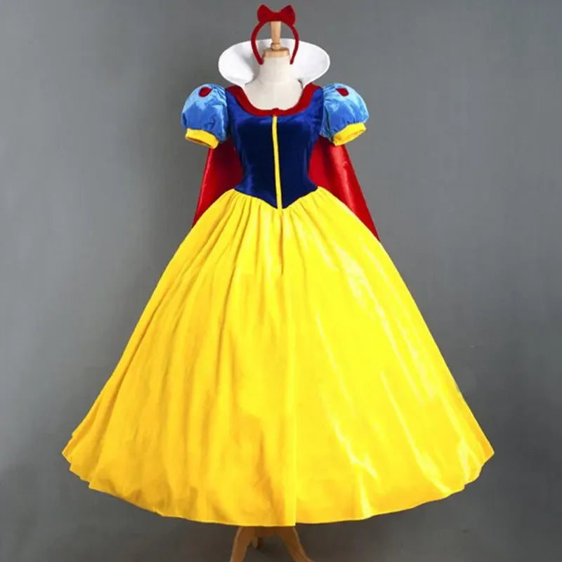Snow White Halloween Book Week Costume Adult Women Plus Size Princess Dress