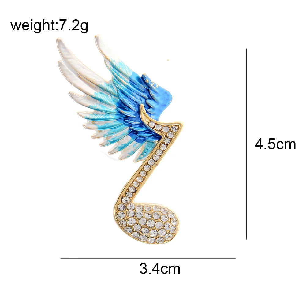 Music Gives Me Wings Brooches