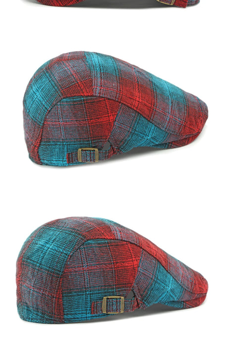 Bright Plaid Ivy Beret Caps