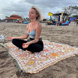 Boho Throw Blanket Outdoor Van Life Bedspread Beach Towel Yoga Mat