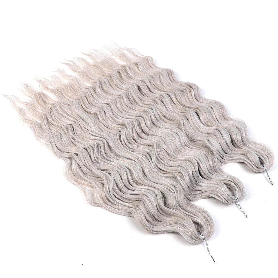 Ombre Rainbow 24 Inch Synthetic Hair Wave Braiding Hair Extensions