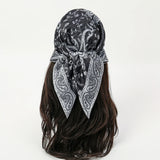 Paisley Print Scarf Square Bandana Neckerchief Hair Ribbon Headband Hair Accessories