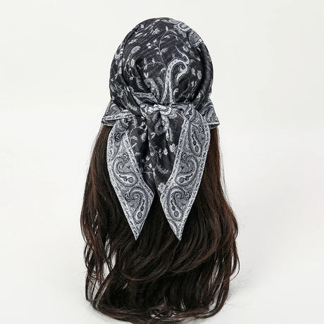 Paisley Print Scarf Square Bandana Neckerchief Hair Ribbon Headband Hair Accessories