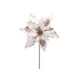 28cm Hanging Glitter Xmas Flower Christmas Decoration