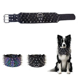 ROAWRRR Dragon Laser Leather Ultra-wide Small and Medium Dog Collar Pet Accessories