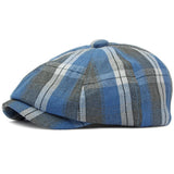 Plaid Newspaper Boy Beret Caps