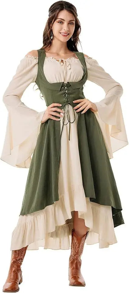 Renaissance Two Layer Peasant Dress Costume