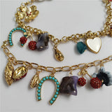 Charming Charm Bracelet and Matching Choker Necklace