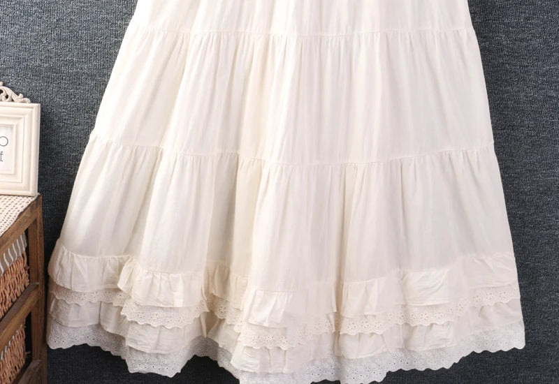Tilly's Embroidered White Cotton Summer Dress