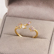 Sweet and Dainty Colourful Zircon Rings Gift Idea